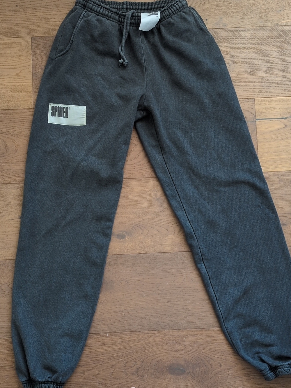 Spider Charcoal Gray Jogger Sweatpants with  Patch